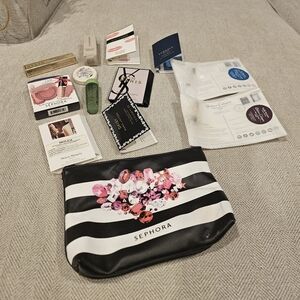Sephora Makeup Bag with Beauty Products And Perfume BURBERRY YSL VERSACE TARTE